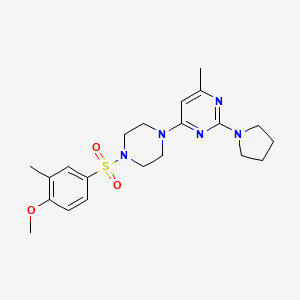 4-{4-[(4-methoxy-3-methylphenyl)sulfonyl]-1-piperazinyl}-6-methyl-2-(1-pyrrolidinyl)pyrimidine