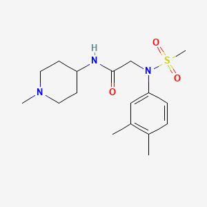 N~2~-(3,4-dimethylphenyl)-N~1~-(1-methyl-4-piperidinyl)-N~2~-(methylsulfonyl)glycinamide