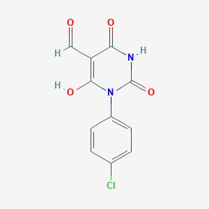 molecular formula C11H7ClN2O4 B448087 1-(4-chlorophenyl)-5-(hydroxymethylene)-2,4,6(1H,3H,5H)-pyrimidinetrione 