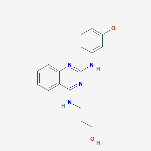 3-({2-[(3-methoxyphenyl)amino]-4-quinazolinyl}amino)-1-propanol