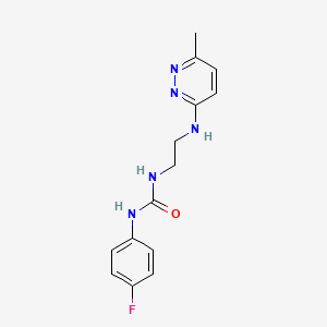 N-(4-fluorophenyl)-N'-{2-[(6-methyl-3-pyridazinyl)amino]ethyl}urea