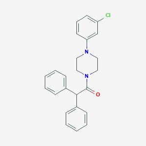 molecular formula C24H23ClN2O B448088 1-(3-Chlorophenyl)-4-(diphenylacetyl)piperazine 
