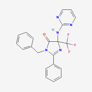 molecular formula C21H16F3N5O B4480888 3-benzyl-2-phenyl-5-(2-pyrimidinylamino)-5-(trifluoromethyl)-3,5-dihydro-4H-imidazol-4-one 