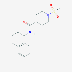 N-[1-(2,4-DIMETHYLPHENYL)-2-METHYLPROPYL]-1-METHANESULFONYLPIPERIDINE-4-CARBOXAMIDE