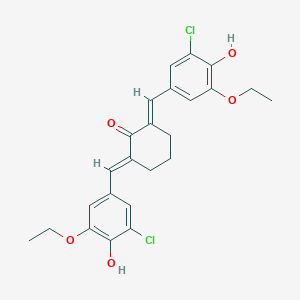 molecular formula C24H24Cl2O5 B448091 2,6-Bis(3-chloro-5-ethoxy-4-hydroxybenzylidene)cyclohexanone 