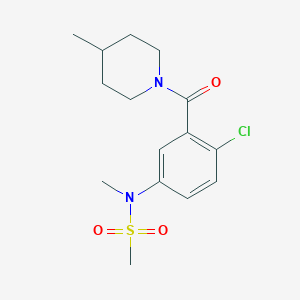 N-[4-chloro-3-(4-methylpiperidine-1-carbonyl)phenyl]-N-methylmethanesulfonamide