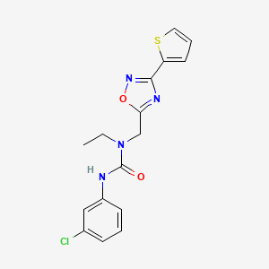 1-(3-CHLOROPHENYL)-3-ETHYL-3-{[3-(THIOPHEN-2-YL)-1,2,4-OXADIAZOL-5-YL]METHYL}UREA