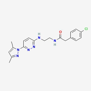 2-(4-chlorophenyl)-N-(2-{[6-(3,5-dimethyl-1H-pyrazol-1-yl)-3-pyridazinyl]amino}ethyl)acetamide