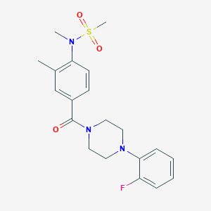 N-{4-[4-(2-FLUOROPHENYL)PIPERAZINE-1-CARBONYL]-2-METHYLPHENYL}-N-METHYLMETHANESULFONAMIDE