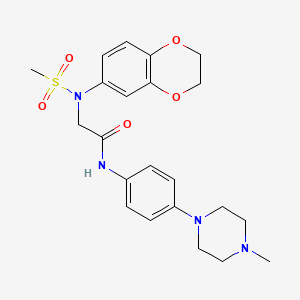 N~2~-(2,3-dihydro-1,4-benzodioxin-6-yl)-N~1~-[4-(4-methyl-1-piperazinyl)phenyl]-N~2~-(methylsulfonyl)glycinamide