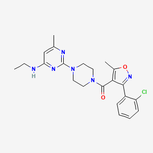 2-(4-{[3-(2-chlorophenyl)-5-methyl-4-isoxazolyl]carbonyl}-1-piperazinyl)-N-ethyl-6-methyl-4-pyrimidinamine