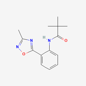 2,2-dimethyl-N-[2-(3-methyl-1,2,4-oxadiazol-5-yl)phenyl]propanamide