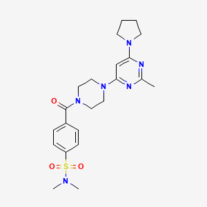 N,N-dimethyl-4-({4-[2-methyl-6-(1-pyrrolidinyl)-4-pyrimidinyl]-1-piperazinyl}carbonyl)benzenesulfonamide