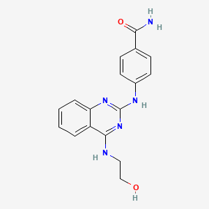 molecular formula C17H17N5O2 B4481004 4-((4-((2-Hydroxyethyl)amino)quinazolin-2-yl)amino)benzamide 