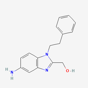 molecular formula C16H17N3O B4481005 [5-amino-1-(2-phenylethyl)-1H-benzimidazol-2-yl]methanol 