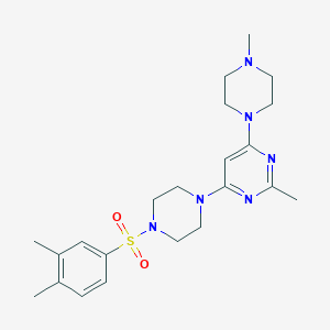 4-[4-(3,4-Dimethylbenzenesulfonyl)piperazin-1-YL]-2-methyl-6-(4-methylpiperazin-1-YL)pyrimidine