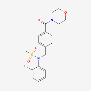 N-(2-FLUOROPHENYL)-N-{[4-(MORPHOLINE-4-CARBONYL)PHENYL]METHYL}METHANESULFONAMIDE