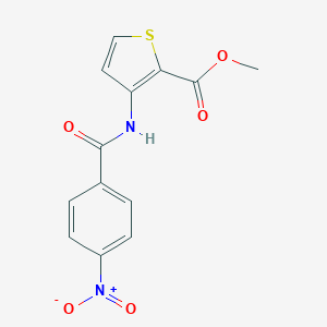 molecular formula C13H10N2O5S B448105 Methyl 3-(4-nitrobenzamido)thiophene-2-carboxylate CAS No. 183495-96-7