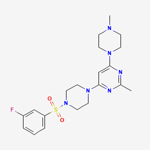 4-[4-(3-Fluorobenzenesulfonyl)piperazin-1-YL]-2-methyl-6-(4-methylpiperazin-1-YL)pyrimidine