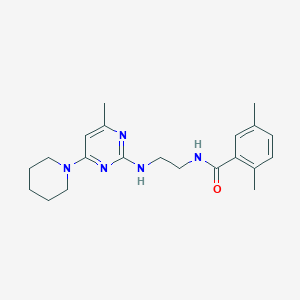 2,5-dimethyl-N-(2-{[4-methyl-6-(1-piperidinyl)-2-pyrimidinyl]amino}ethyl)benzamide