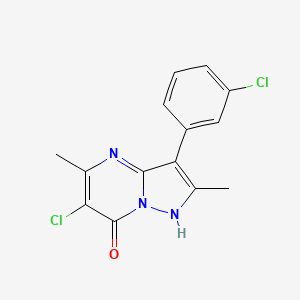 6-chloro-3-(3-chlorophenyl)-2,5-dimethylpyrazolo[1,5-a]pyrimidin-7(4H)-one