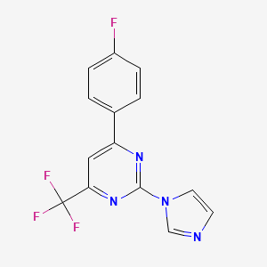 4-(4-Fluorophenyl)-2-imidazol-1-yl-6-(trifluoromethyl)pyrimidine