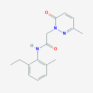 molecular formula C16H19N3O2 B4481101 N-(2-ethyl-6-methylphenyl)-2-(3-methyl-6-oxo-1(6H)-pyridazinyl)acetamide 