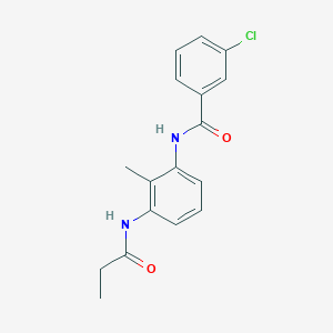 molecular formula C17H17ClN2O2 B4481162 3-chloro-N-[2-methyl-3-(propionylamino)phenyl]benzamide 