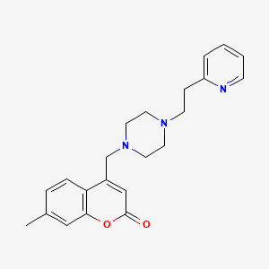 molecular formula C22H25N3O2 B4481177 7-methyl-4-({4-[2-(pyridin-2-yl)ethyl]piperazin-1-yl}methyl)-2H-chromen-2-one 