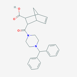 molecular formula C26H28N2O3 B448118 3-[(4-Benzhydryl-1-piperazinyl)carbonyl]bicyclo[2.2.1]hept-5-ene-2-carboxylic acid 