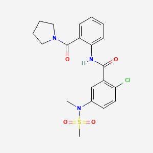 2-CHLORO-5-(N-METHYLMETHANESULFONAMIDO)-N-[2-(PYRROLIDINE-1-CARBONYL)PHENYL]BENZAMIDE