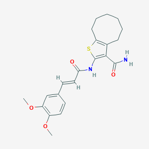 2-{[3-(3,4-Dimethoxyphenyl)acryloyl]amino}-4,5,6,7,8,9-hexahydrocycloocta[b]thiophene-3-carboxamide