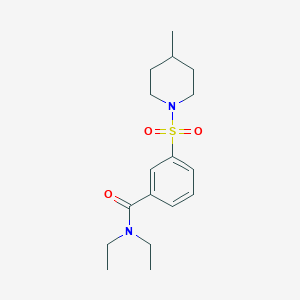 N,N-diethyl-3-[(4-methylpiperidin-1-yl)sulfonyl]benzamide