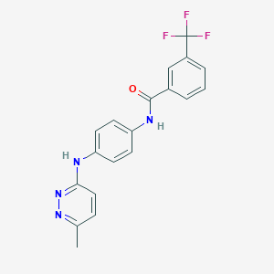 N-{4-[(6-methyl-3-pyridazinyl)amino]phenyl}-3-(trifluoromethyl)benzamide