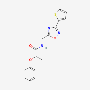 2-phenoxy-N-{[3-(2-thienyl)-1,2,4-oxadiazol-5-yl]methyl}propanamide