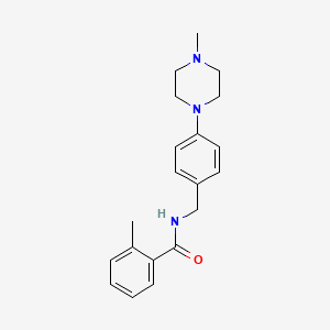 2-methyl-N-[[4-(4-methylpiperazin-1-yl)phenyl]methyl]benzamide