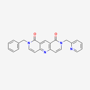 molecular formula C24H18N4O2 B4481228 2-BENZYL-8-[(PYRIDIN-2-YL)METHYL]-1H,2H,8H,9H-PYRIDO[4,3-B]1,6-NAPHTHYRIDINE-1,9-DIONE 