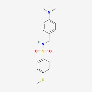 N-{[4-(DIMETHYLAMINO)PHENYL]METHYL}-4-(METHYLSULFANYL)BENZENE-1-SULFONAMIDE