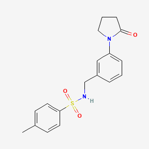 4-METHYL-N-{[3-(2-OXOPYRROLIDIN-1-YL)PHENYL]METHYL}BENZENE-1-SULFONAMIDE