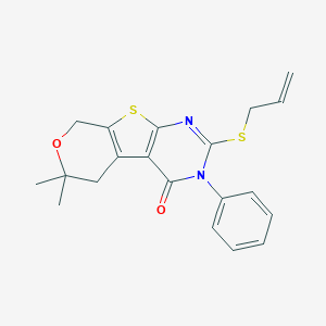 2-(allylsulfanyl)-6,6-dimethyl-3-phenyl-3,5,6,8-tetrahydro-4H-pyrano[4',3':4,5]thieno[2,3-d]pyrimidin-4-one