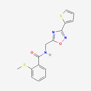 2-(methylthio)-N-{[3-(2-thienyl)-1,2,4-oxadiazol-5-yl]methyl}benzamide