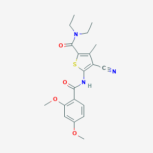 4-cyano-5-[(2,4-dimethoxybenzoyl)amino]-N,N-diethyl-3-methyl-2-thiophenecarboxamide