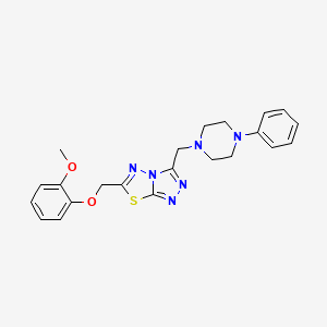 6-[(2-methoxyphenoxy)methyl]-3-[(4-phenyl-1-piperazinyl)methyl][1,2,4]triazolo[3,4-b][1,3,4]thiadiazole