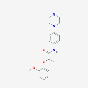 2-(2-methoxyphenoxy)-N-[4-(4-methyl-1-piperazinyl)phenyl]propanamide