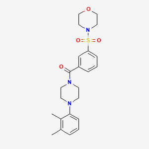 molecular formula C23H29N3O4S B4481321 4-{3-[4-(2,3-dimethylphenyl)piperazine-1-carbonyl]benzenesulfonyl}morpholine 