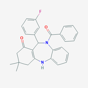 5-Benzoyl-6-(3-fluorophenyl)-9,9-dimethyl-6,8,10,11-tetrahydrobenzo[b][1,4]benzodiazepin-7-one
