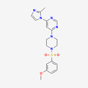 molecular formula C19H22N6O3S B4481349 4-{4-[(3-methoxyphenyl)sulfonyl]-1-piperazinyl}-6-(2-methyl-1H-imidazol-1-yl)pyrimidine 