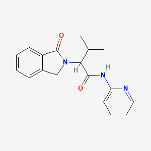 3-methyl-2-(1-oxo-1,3-dihydro-2H-isoindol-2-yl)-N-2-pyridinylbutanamide