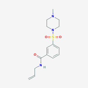 3-[(4-methylpiperazin-1-yl)sulfonyl]-N-(prop-2-en-1-yl)benzamide