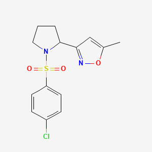 3-[1-(4-Chlorobenzenesulfonyl)pyrrolidin-2-YL]-5-methyl-1,2-oxazole